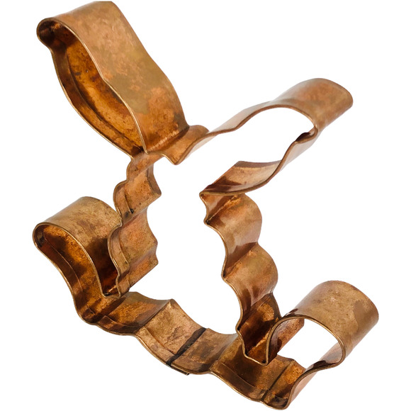 Copper Cookie Cutter Easter Bunny Rabbit Dancing Big Feet 5.5 inches - Picture 8 of 12